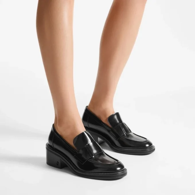 Tylor 60 Zwarte Spazzolato-platformloafers Tylor 60 Zwarte Spazzolato-platformloafers