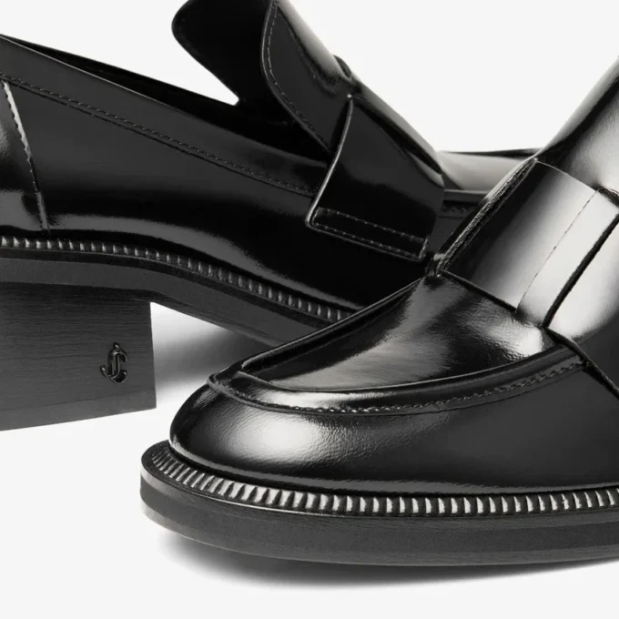 Tylor 60 Zwarte Spazzolato-platformloafers Tylor 60 Zwarte Spazzolato-platformloafers