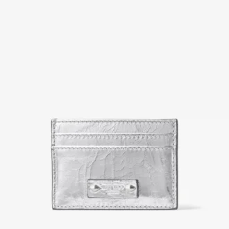 Umika zilveren vintage metallic leren kaarthouder