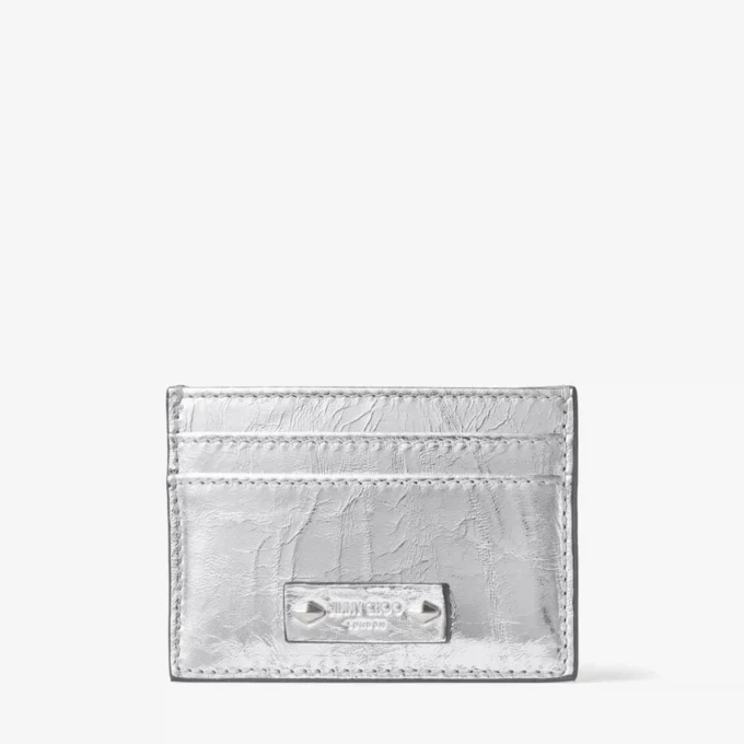 Umika zilveren vintage metallic leren kaarthouder Umika zilveren vintage metallic leren kaarthouder