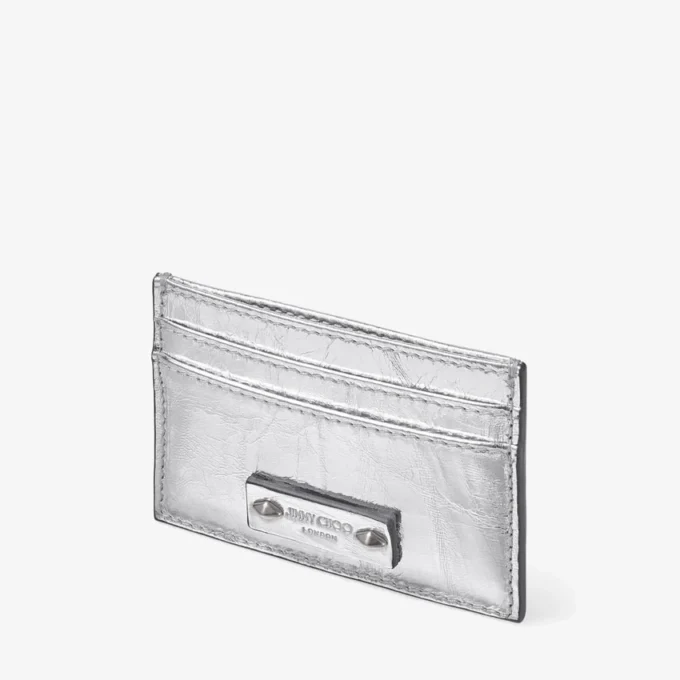 Umika zilveren vintage metallic leren kaarthouder Umika zilveren vintage metallic leren kaarthouder