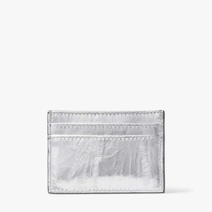 Umika zilveren vintage metallic leren kaarthouder Umika zilveren vintage metallic leren kaarthouder