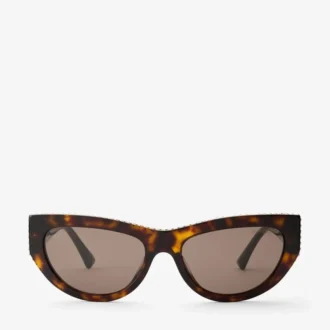 Vale bruine Havana cat-eye zonnebril