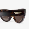 Vale bruine Havana cat-eye zonnebril Vale bruine Havana cat-eye zonnebril