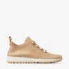 Veles Chai kasjmier gemêleerde gebreide sneakers met parelknopen Veles Chai kasjmier gemêleerde gebreide sneakers met parelknopen