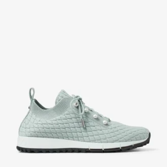 Veles Light Verde sneakers van gestructureerd breisel