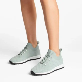 Veles Light Verde sneakers van gestructureerd breisel