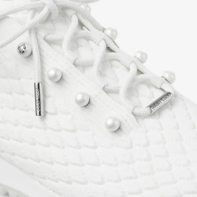 Veles witte sneakers van gestructureerd breisel Veles witte sneakers van gestructureerd breisel