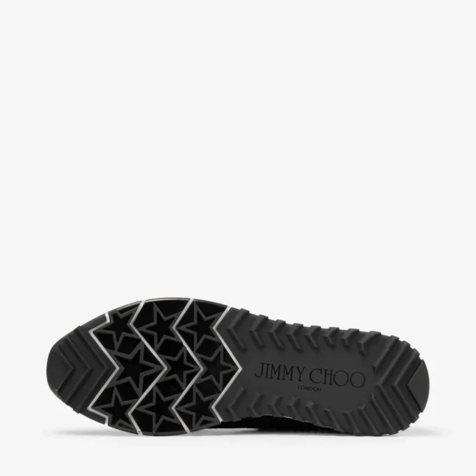 Veles zwarte lage sneakers van gehaakt breisel met parels Veles zwarte lage sneakers van gehaakt breisel met parels