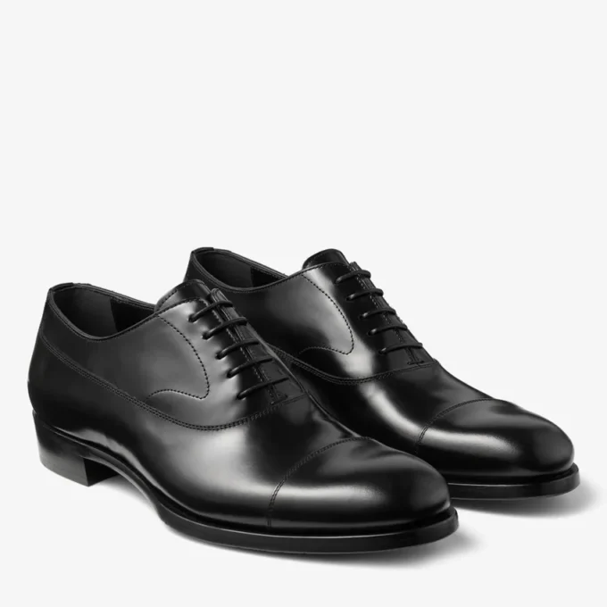 Vine Lace Up Zwarte gladde kalfsleren veterschoenen Vine Lace Up Zwarte gladde kalfsleren veterschoenen