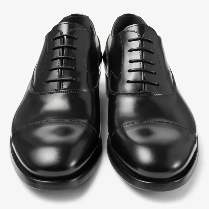 Vine Lace Up Zwarte gladde kalfsleren veterschoenen Vine Lace Up Zwarte gladde kalfsleren veterschoenen