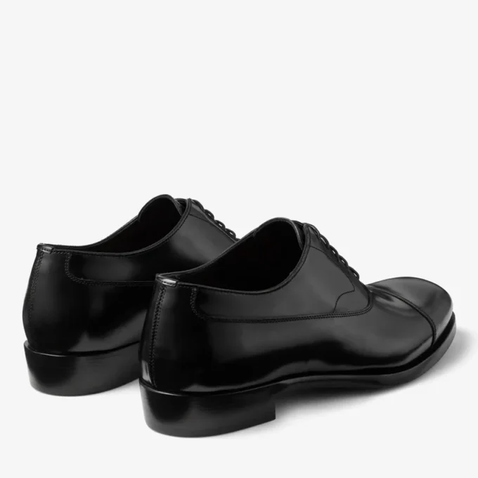Vine Lace Up Zwarte gladde kalfsleren veterschoenen Vine Lace Up Zwarte gladde kalfsleren veterschoenen