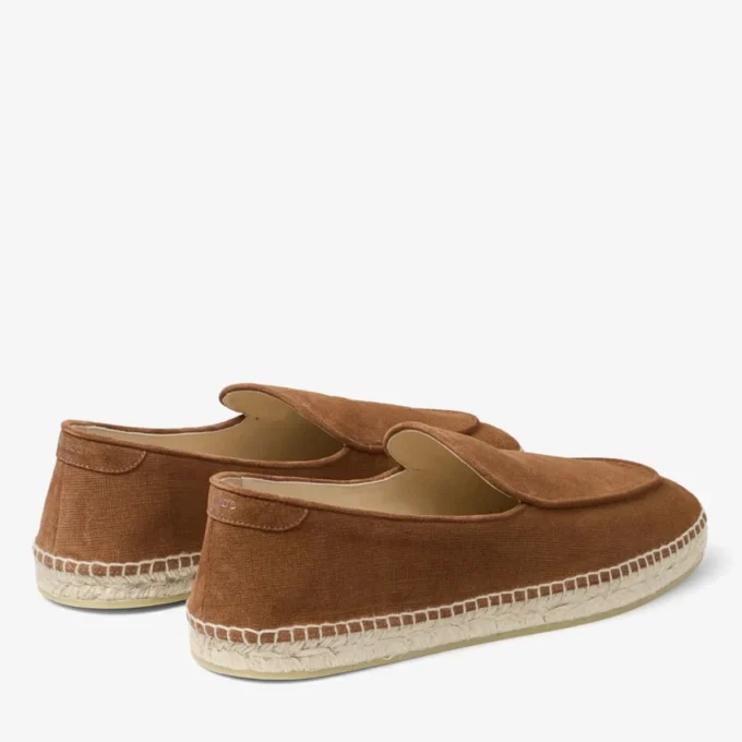 Vine Veterschoen Cigarkleurig geëtst fluweel suède espadrilles Vine Veterschoen Cigarkleurig geëtst fluweel suède espadrilles