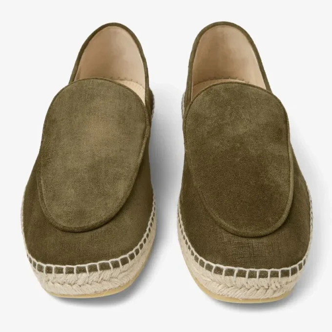 Vine veterschoenen van mosgroen geëtst fluweelsuède Vine veterschoenen van mosgroen geëtst fluweelsuède