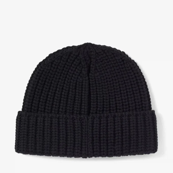 Yuki zwarte cashwool gebreide muts Yuki zwarte cashwool gebreide muts