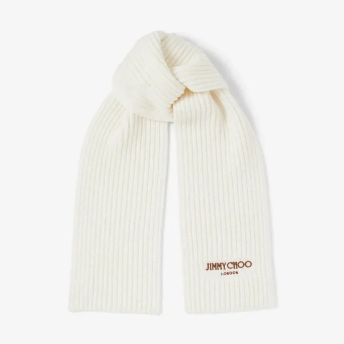 Yukiko Latte Cashwool gebreide sjaal