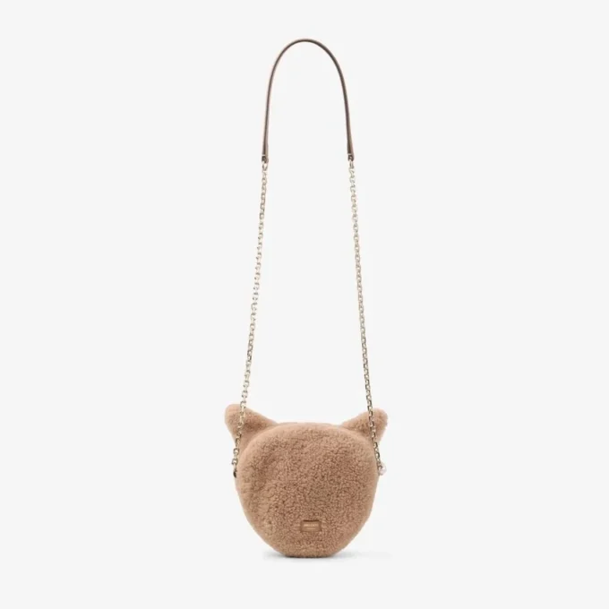 Zachte Fox-minitas Toffee-minitas van schapenvacht Zachte Fox-minitas Toffee-minitas van schapenvacht