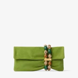 Zandra Clover suède clutch met kralenarmband Zandra Clover suède clutch met kralenarmband