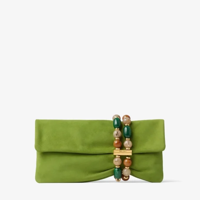 Zandra Clover suède clutch met kralenarmband Zandra Clover suède clutch met kralenarmband