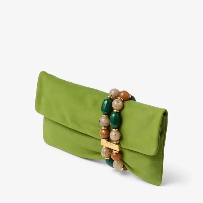 Zandra Clover suède clutch met kralenarmband Zandra Clover suède clutch met kralenarmband