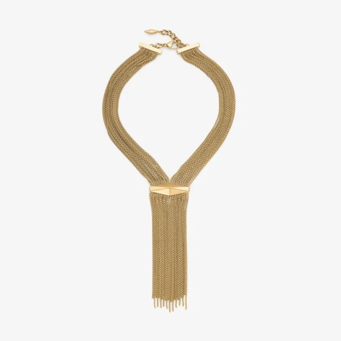 Zandra-ketting Vintage gouden kroonluchterketting met Diamanten Zandra-ketting Vintage gouden kroonluchterketting met Diamanten