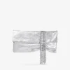 Zandra zilveren vintage metallic leren clutch Zandra zilveren vintage metallic leren clutch
