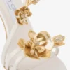 Zea 95 ivoorkleurige satijnen sandalen met bloemen Zea 95 ivoorkleurige satijnen sandalen met bloemen