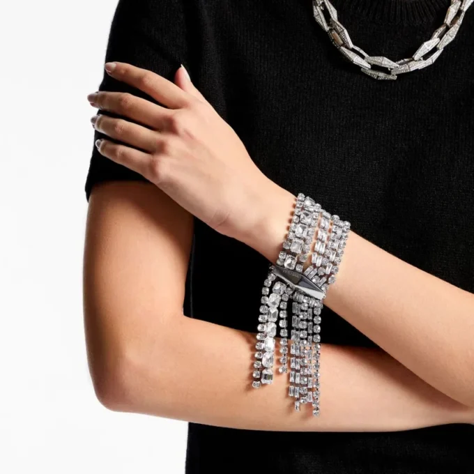 Zendra-armband Zilverkleurige kristallen armband Zendra-armband Zilverkleurige kristallen armband