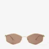 Zoey gouden geometrische zonnebril Zoey gouden geometrische zonnebril