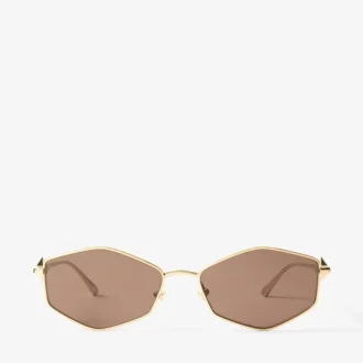 Zoey gouden geometrische zonnebril