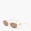 Zoey gouden geometrische zonnebril Zoey gouden geometrische zonnebril