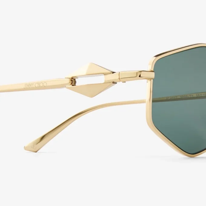 Zoey gouden geometrische zonnebril Zoey gouden geometrische zonnebril